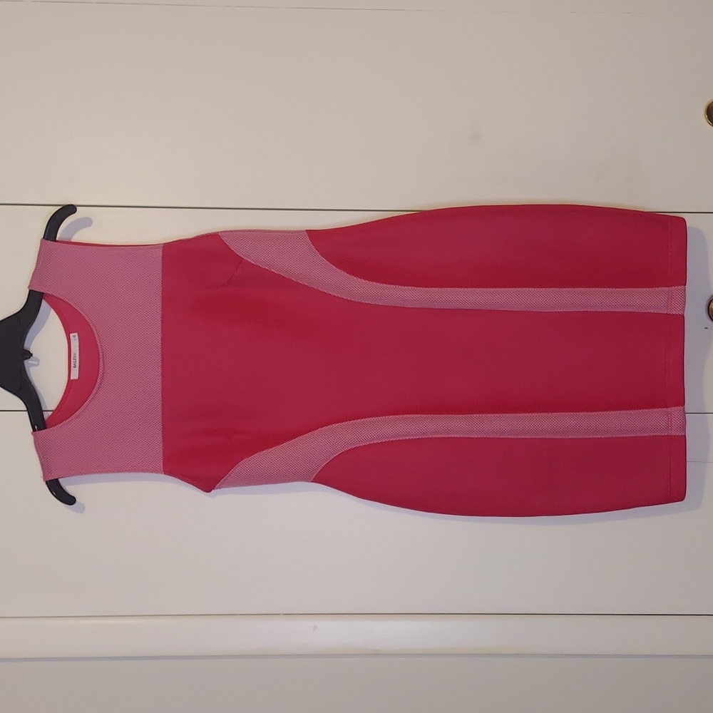 Bailey44 Two Tone Pink Colorblocked Mesh Sheath Dress Size Large